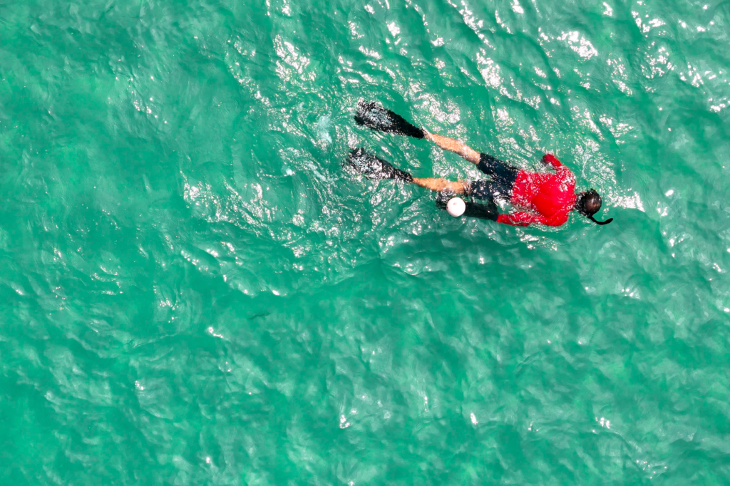 Hakbong Kwon, SEA: Day and Night, Thai Traveler Enjoying Snorkeling, 2024, Ko Chang, Thailand